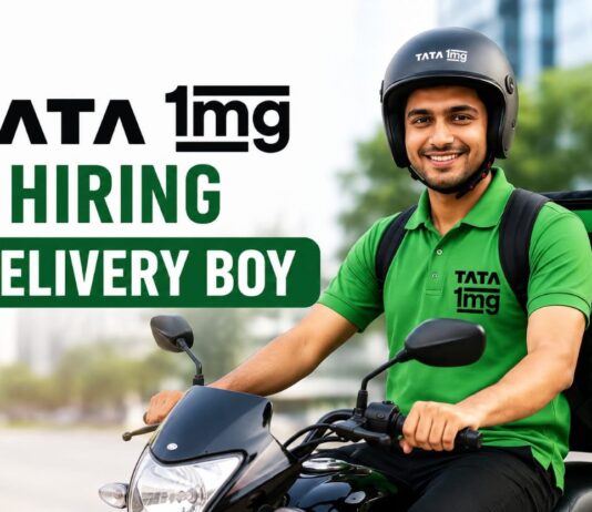 TATA 1mg में डिलीवरी बॉय की भर्ती है। TATA 1mg